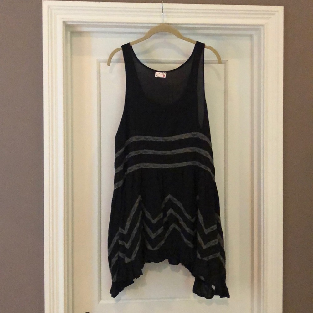 Flowy navy and gray Free People Dress/Tunic